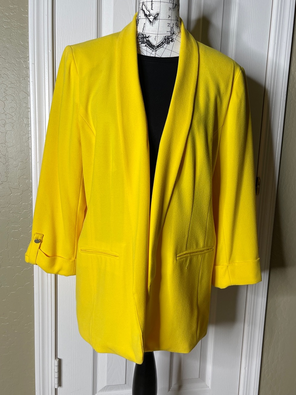 Apt. 9 Vibrant Yellow Open-Front Women's Blazer